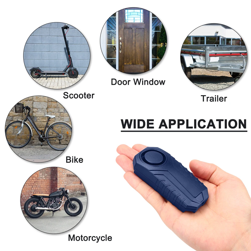 USB Charge Wireless Bicycle Vibration Alarm  Waterproof Motorcycle Electric Bike Alarm Remote Control Anti Lost Security Sensor