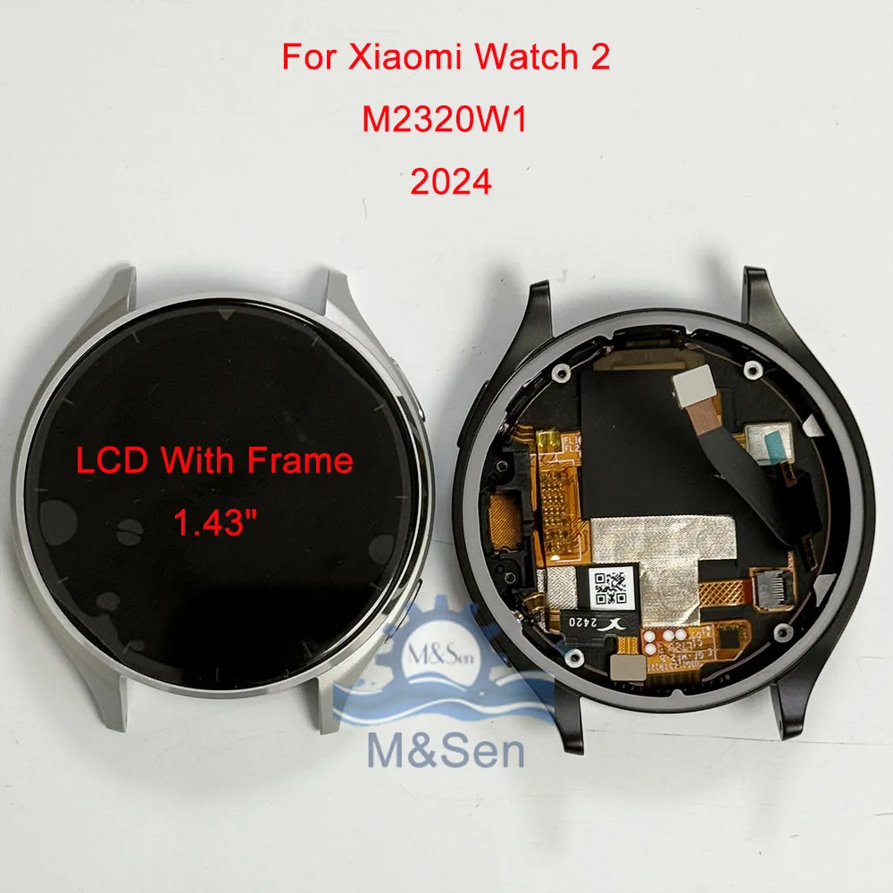 143インチmaosen純正-xiaomi-watch-2-2024-m2320w1用lcdディスプレイフレーム-xiaomi-watch2用-466-x-466ピクセルスクリーン-タッチパネル