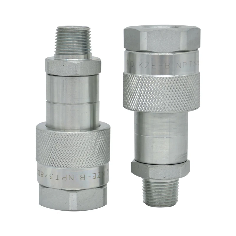 Hydraulic Quick Connector Jack Oil Pipe Connector High Pressure 72MPa Double Self Sealing Internal and External Thread