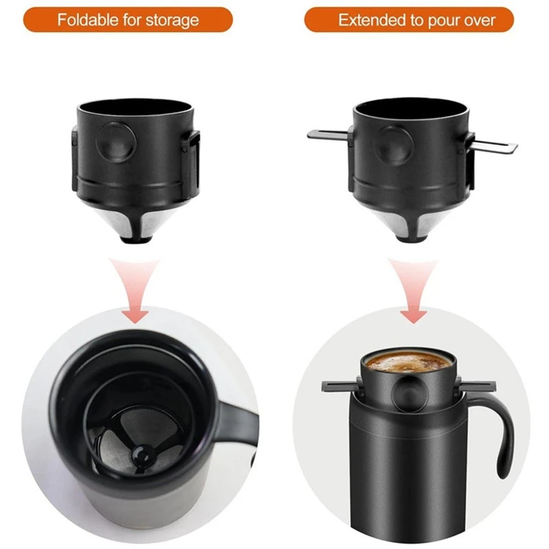 AS60-Hand-Washed Coffee Cup Hand-Washed Dripping Insulation Coffee Cup Portable Coffee Brewing Set