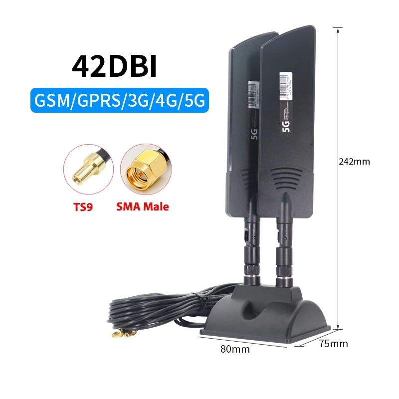 Router WiFi Antena zewnętrzna 5G 4G 3G 2G Zewnętrzny wzmacniacz sygnału komórkowego dalekiego zasięgu dla ZTE CPE MC801a