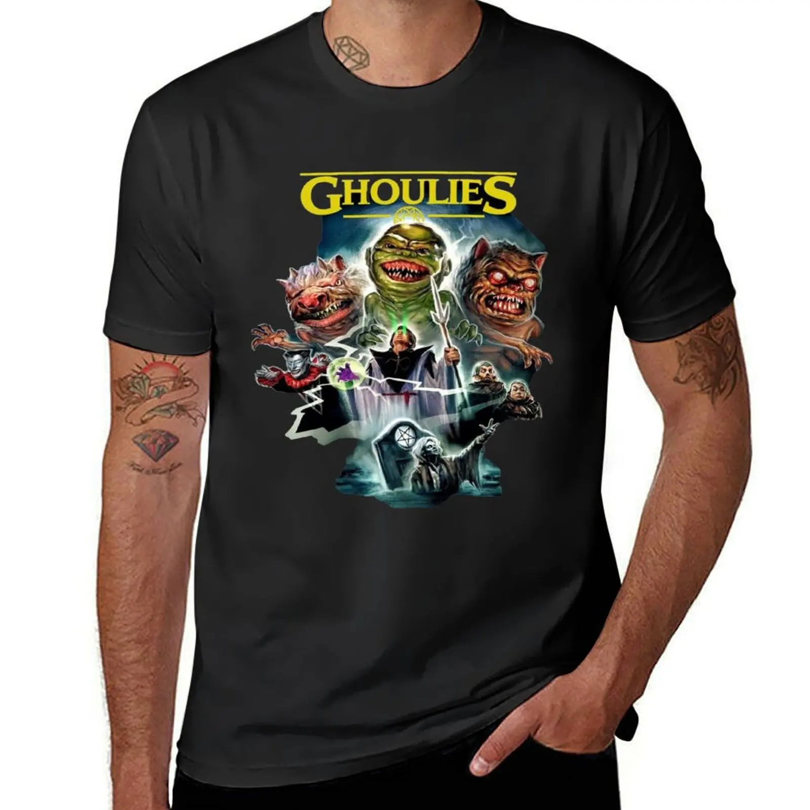 Ghoulies Art T-shirt para homens, tops para menino