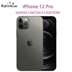 iPhone 12 Pro Original Apple 5G LTE 6.1'' 6GB&128/256/512GB IOS Cellphone A14 Bionic Hexa Core Triple 12MP  Mobile Phone