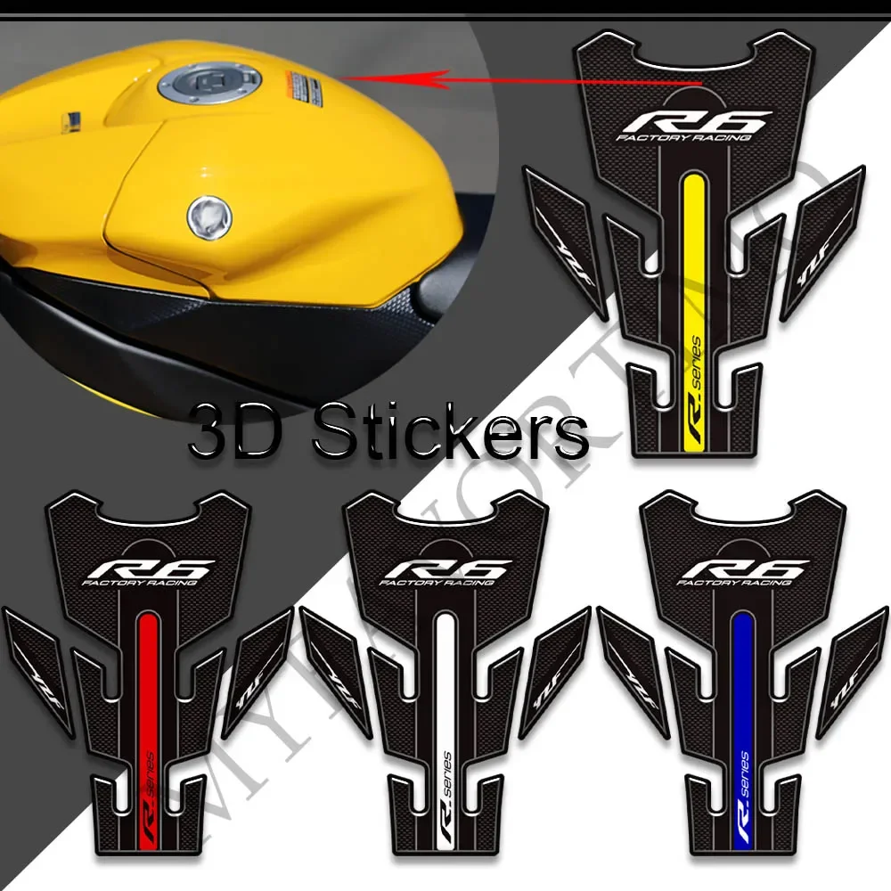 For YAMAHA YZF-R6 YZF R6 YZFR6 Stickers Decals Protector Tank Pad Grips Gas Fuel Oil Kit Knee 2008 - 2012 2013 2014 2015 2016