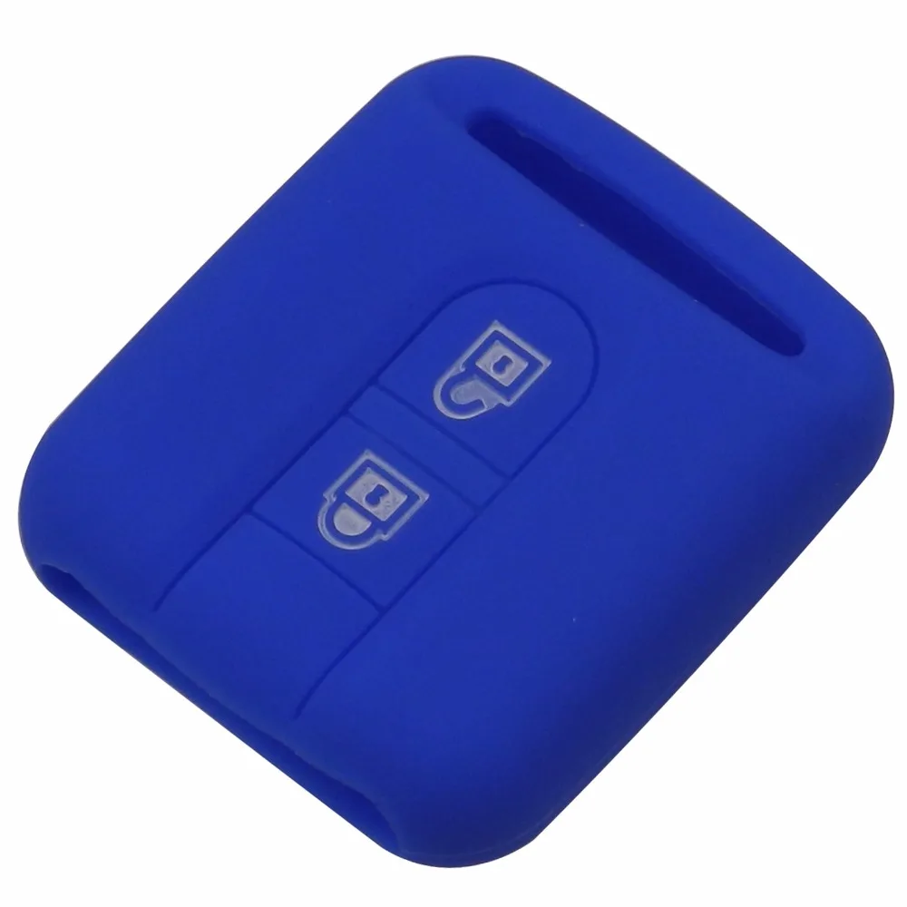 jingyuqin 2 Buttons Remote Car Key Cover Case Fob Silicone For Nissan Qashqai Micra Navara Almera New