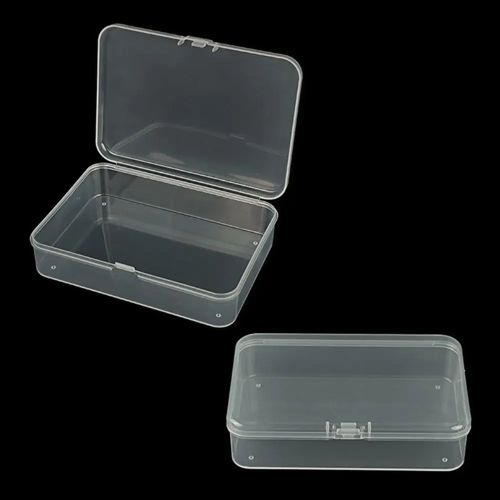 Hot Square Transparent Storage Box Plastic 8 Sizes Small Items Case Transparent Sundries Organizer Packing Boxes