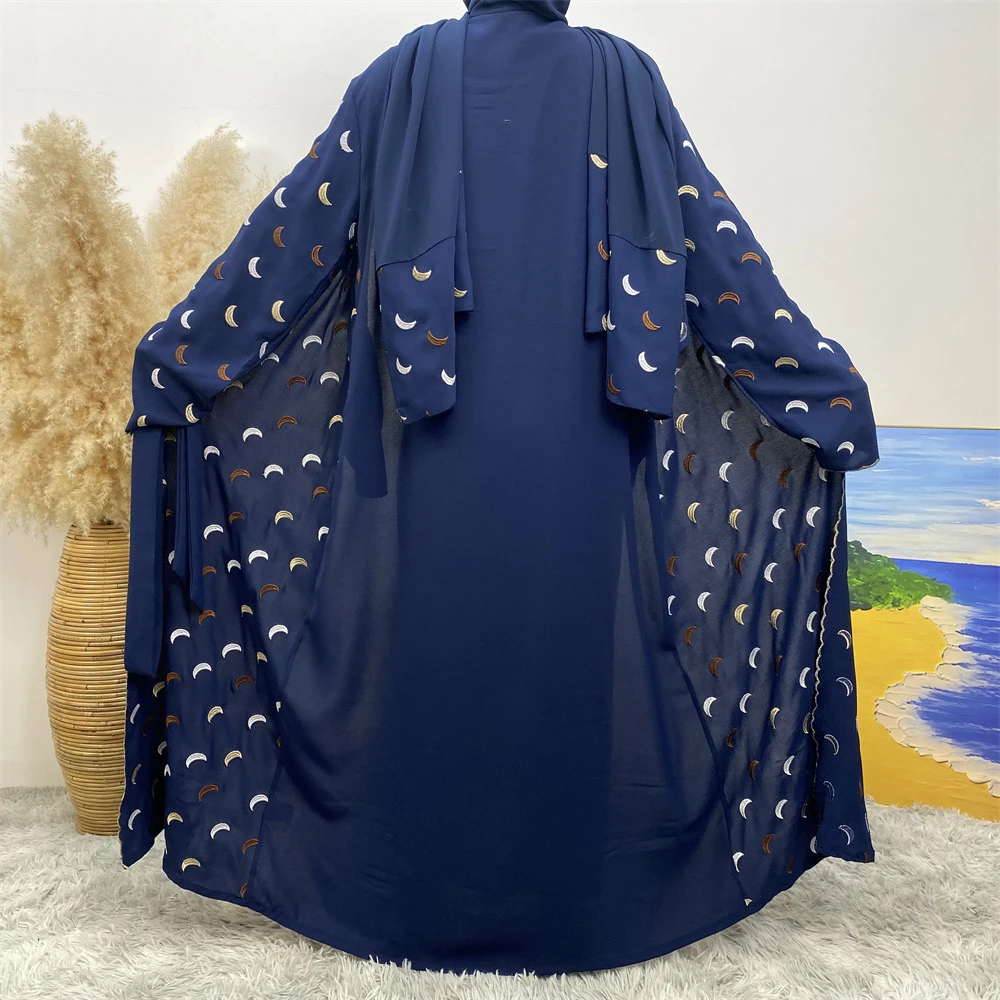 

Open Kimono Abaya Embroidery Dubai Moroccan Muslim Women Dresses Kaftan Jalabiya Turkish Caftan Kebaya Islamic Clothing Vestidos