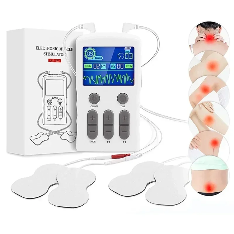 English low-frequency pulse therapeutic instrument TENS new dual-output 25-mode muscle stimulator physiotherapy massage