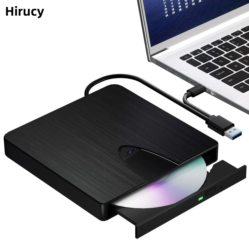 Externes Bluray-Laufwerk, USB 3.0 und Typ-C-Bluray-Brenner, tragbarer BluRay-DVD/CD/BD-Player, 3D-optisches Bluray-Laufwerk für PC und Laptop