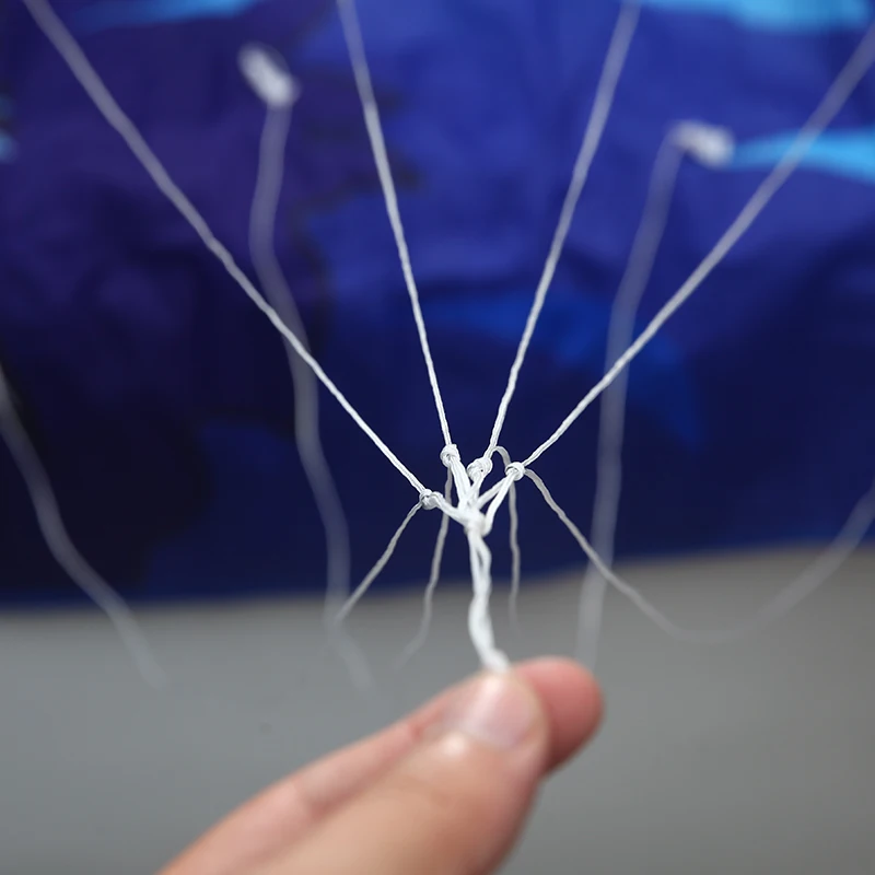 Yongjian 1,4 m dubbele lijn zachte lichaamshai + 30 m rood groot draadbord * 2 stuks, dubbele lijn stunt volwassen parachute vlieger surfen Fli