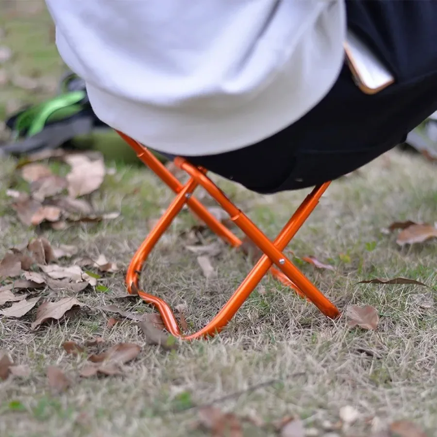 Camping Stools Aluminum Alloy Folding Stool Outdoor Portable Fishing Stool Portable Folding Chair Lightweight Equipment view 3