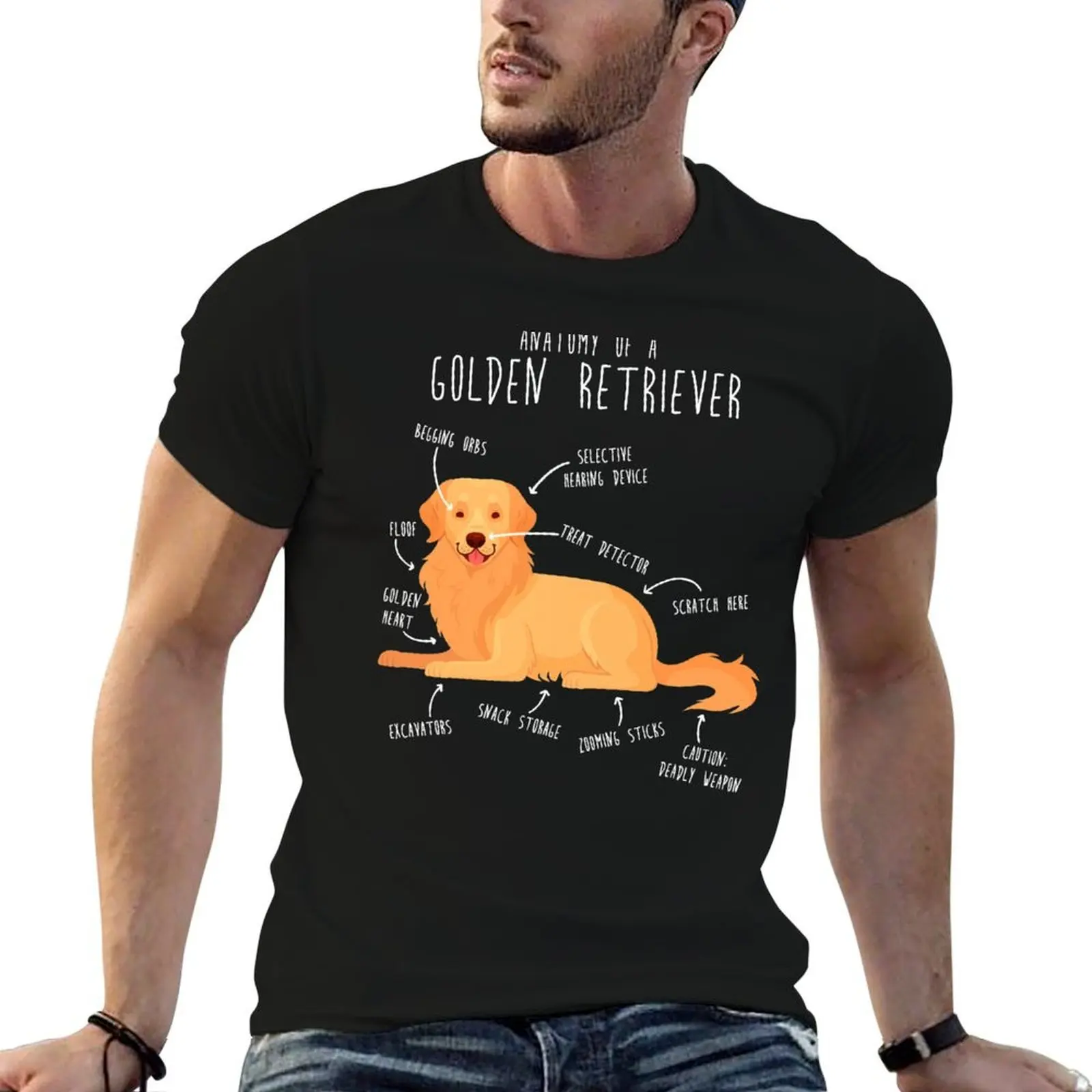 Anatomy of a Golden Retriever T-Shirt graphic t shirts for a boy designer t shirt men