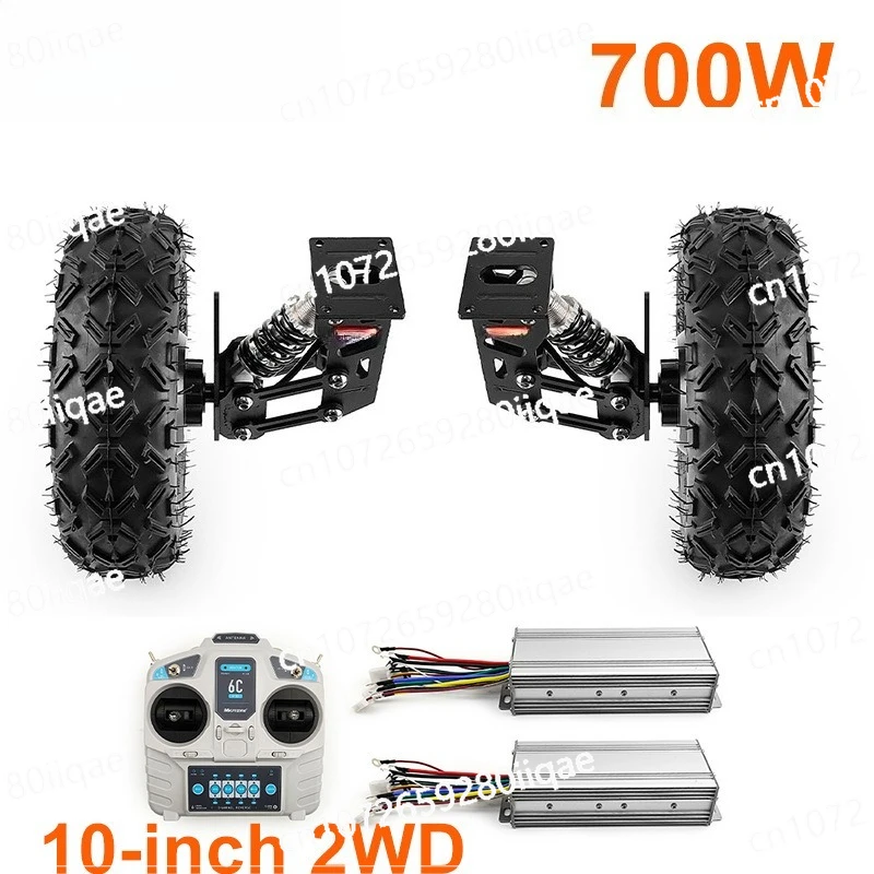 

2WD 10-inch Off-Road Wheeler Mini Electric Golf Cart Motor Conversion Kit with Remote Control