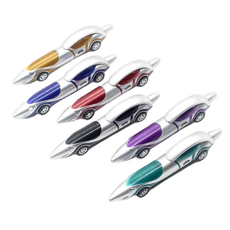 

50PCS Cartoon Racing Car Ballpoint Pen 1.0mm Refill Ball Pen Car Toy Pen Signature Writing Pens School Office Stationery Gift