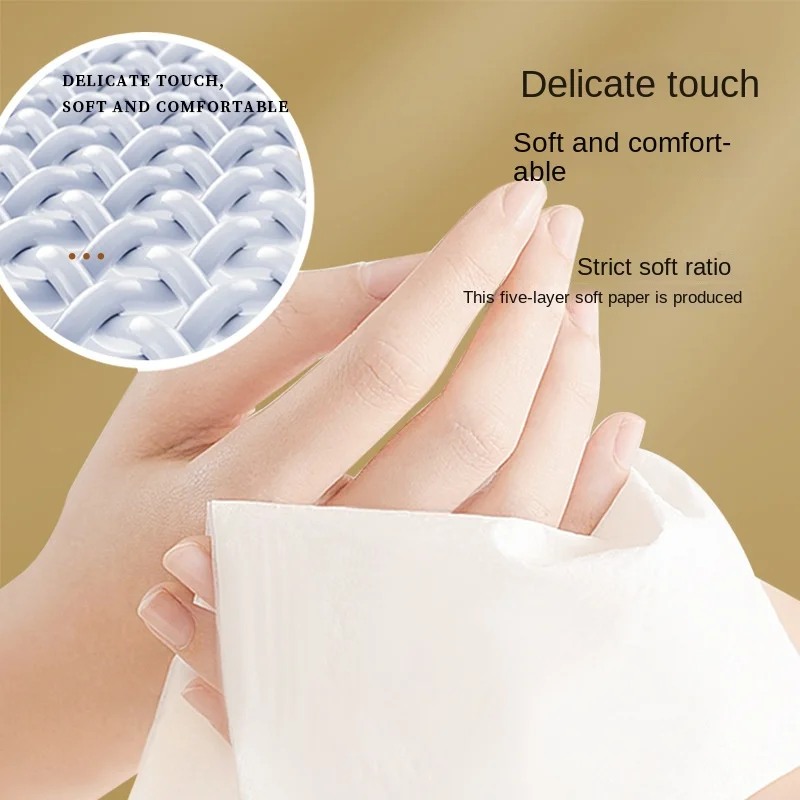 24 Rolls Toilet Paper Rolls Coreless Virgin Wood Pulp Napkins Hand Towel Towel Toilet Paper