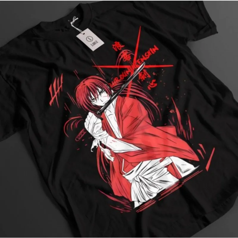Rurouni Kenshin Shirt Battousai Tshirt Shishio T-Shirt Saito Top Aoshi Anime Tee