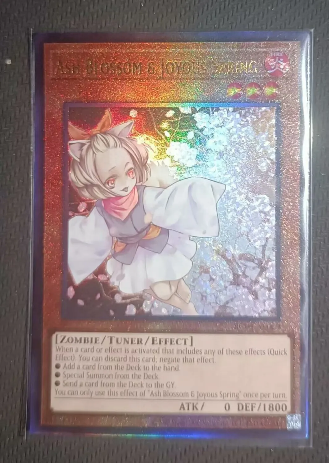 

Yugioh KONAMI Duel Monsters RC04-AE009 Ash Blossom & Joyous Spring Ultimate Rare Asian English Collection Mint Card