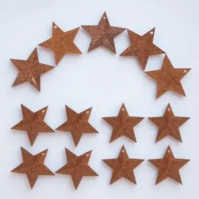 

50Pcs Rusty Star Charms Vintage Metal Pendants Rustic Hanging DIY Accessories for Craft Making Christmas Decoration