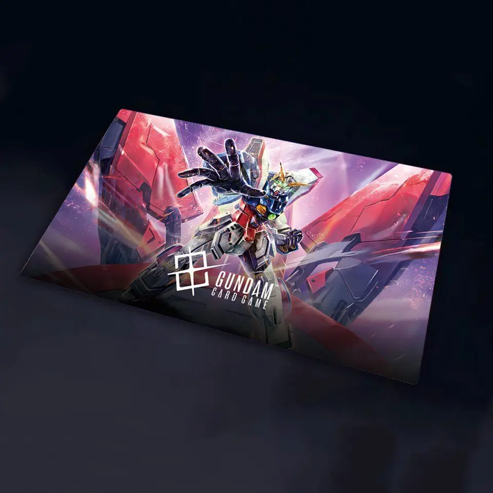 New 600x350mm Shining Gundam GD05 Diy Surface Flash Playmat 1.5mmSeamless Edges Gcg Single Rubber Board Game Card Mat Toy Gifts