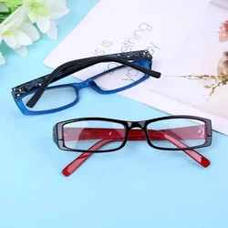 +1.0~+4.0 Fashion Reading Glasses Women 4 Colors Imitation Diamond Flower Print Resin Presbyopic Gafas De Lectura