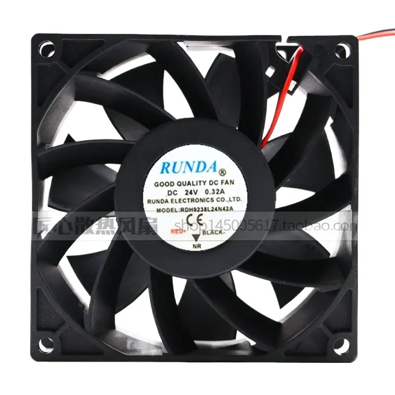 Ventilador de Refrigeración de CC RUNDA RDH9238L24N42A de 24 V, 0,32 A y 9 cm para Equipos de Soldadura