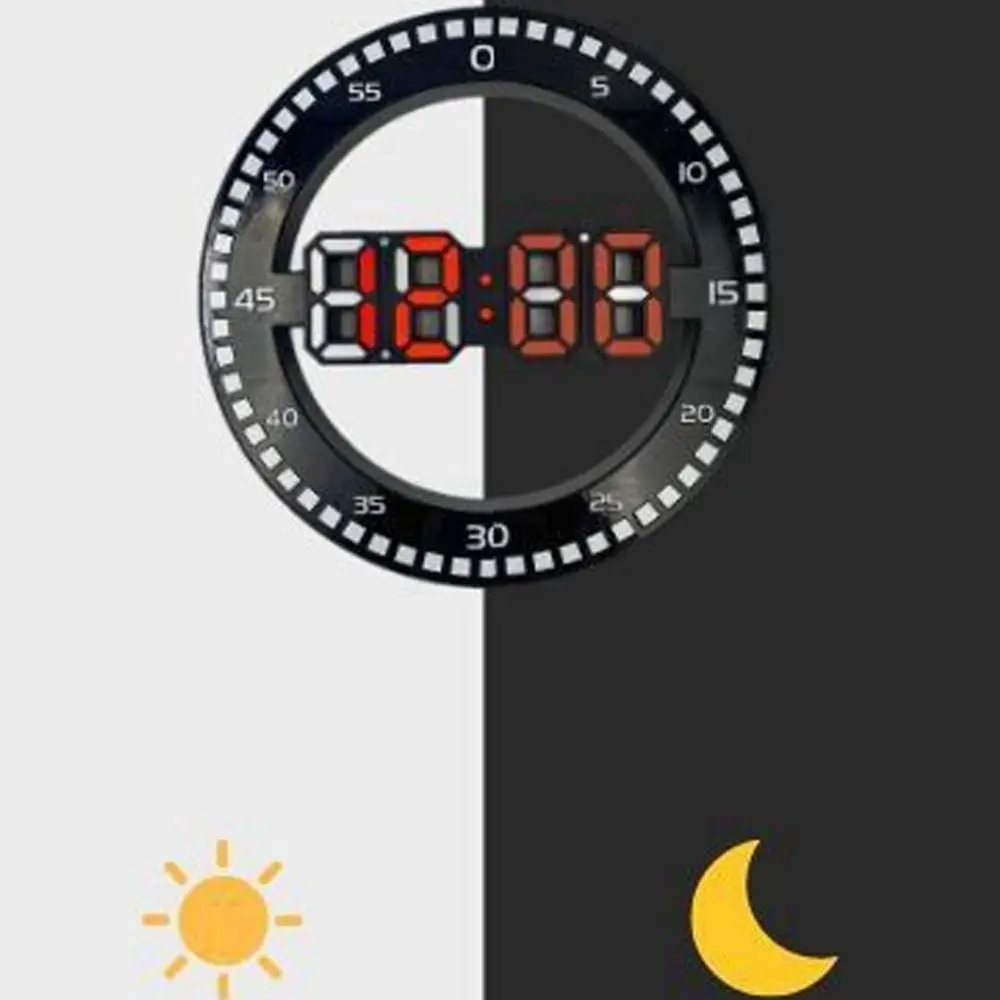 

Modern Led Digital Wall Clock Jumping Seconds Wall Mounted Luminous Wall Clock Portable Jump Second Clock For Home Living Room