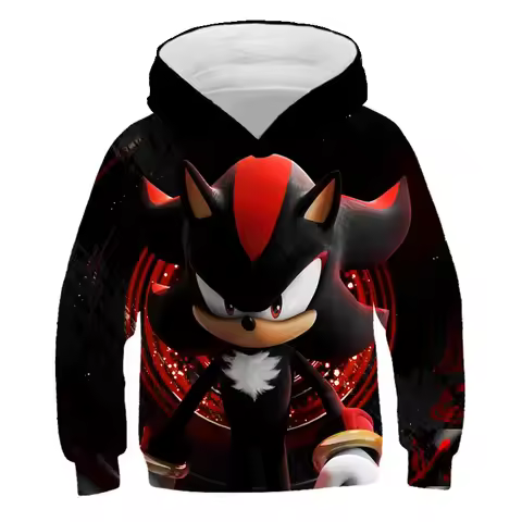 Children's Clothes Fashion Sonic Hoodie For Kids Boys Girls Children Autumn Long Sleeve Printed Anime Sweatshirts Cool Tops Tees