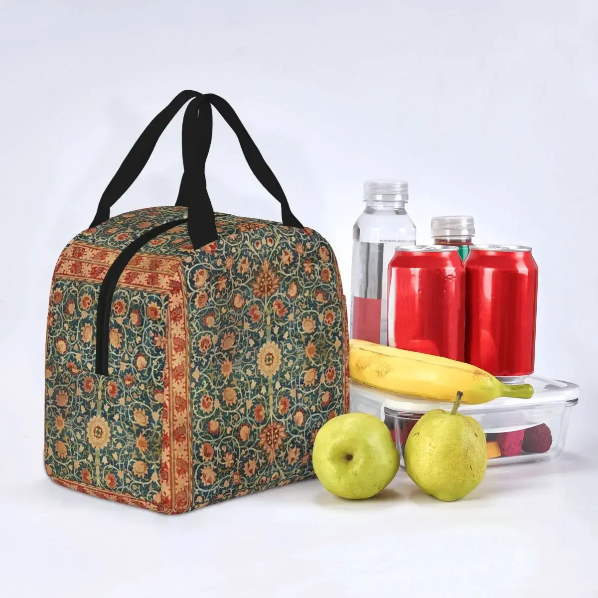 Holland Park William Morris Insulated Lunch Bags Floral Pattern Bohemian Flower Lunch Container Thermal Bag Lunch Box Tote