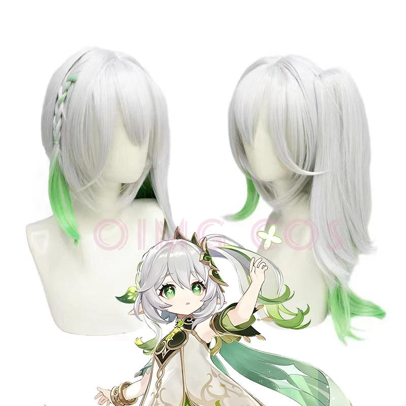 

Genshin Impact Nahida Cosplay Wig Anime Halloween Costumes for Women Game