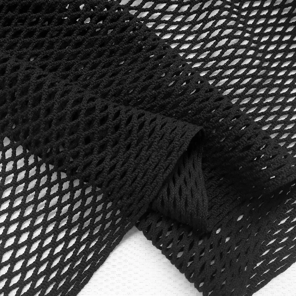 Polyester Cotton Mesh Fabric for DIY Sewing Apparel Knitted Net Fabric for Shop Bag Sexy Hollow Out Crochet Crop Top Cloth Suppl