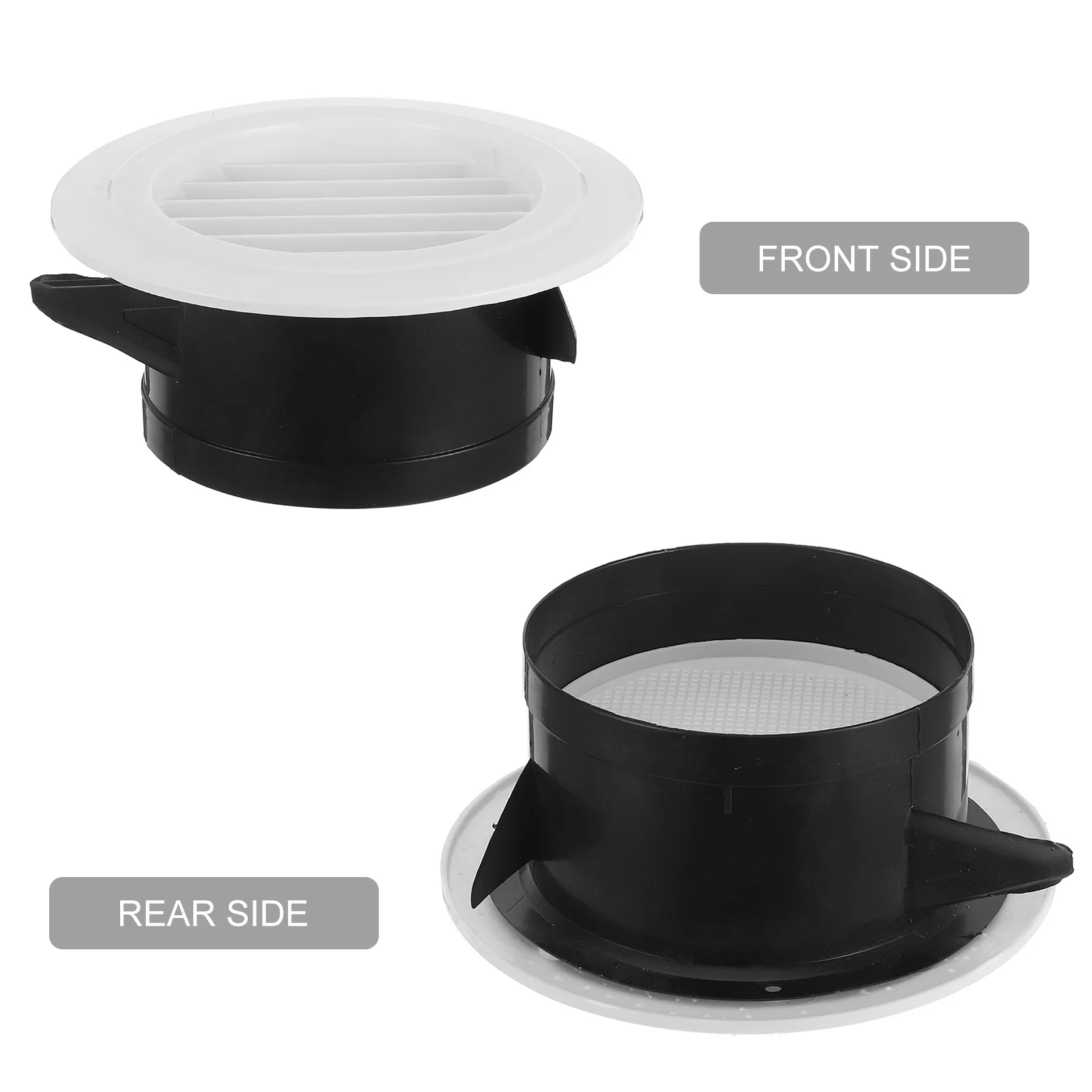 125 مللي متر غطاء فتحة التهوية المستديرة البلاستيك Louvered مصبغة للجدار Soffit التهوية Hvac الحمام العادم الحشرات الشاشة