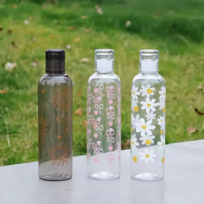 

480 мл новая простая бутылка для воды с принтом, спортивная чашка для воды, большая емкость, портативные пластиковые стаканчики, детская школьная чашка для воды, мотивационная чашка