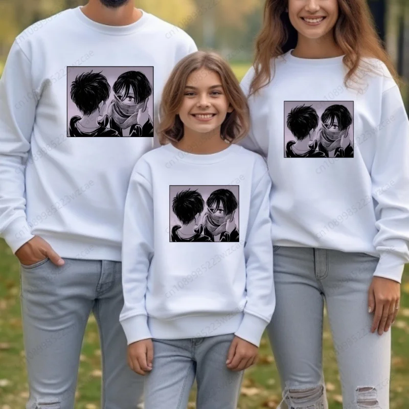 

Attack on Titan Autumn Printed Long Sleeve Hoodies Kid Clothes Baby Gilrs Casual Sweatshirt Family Matching Outfits Mommy and Me