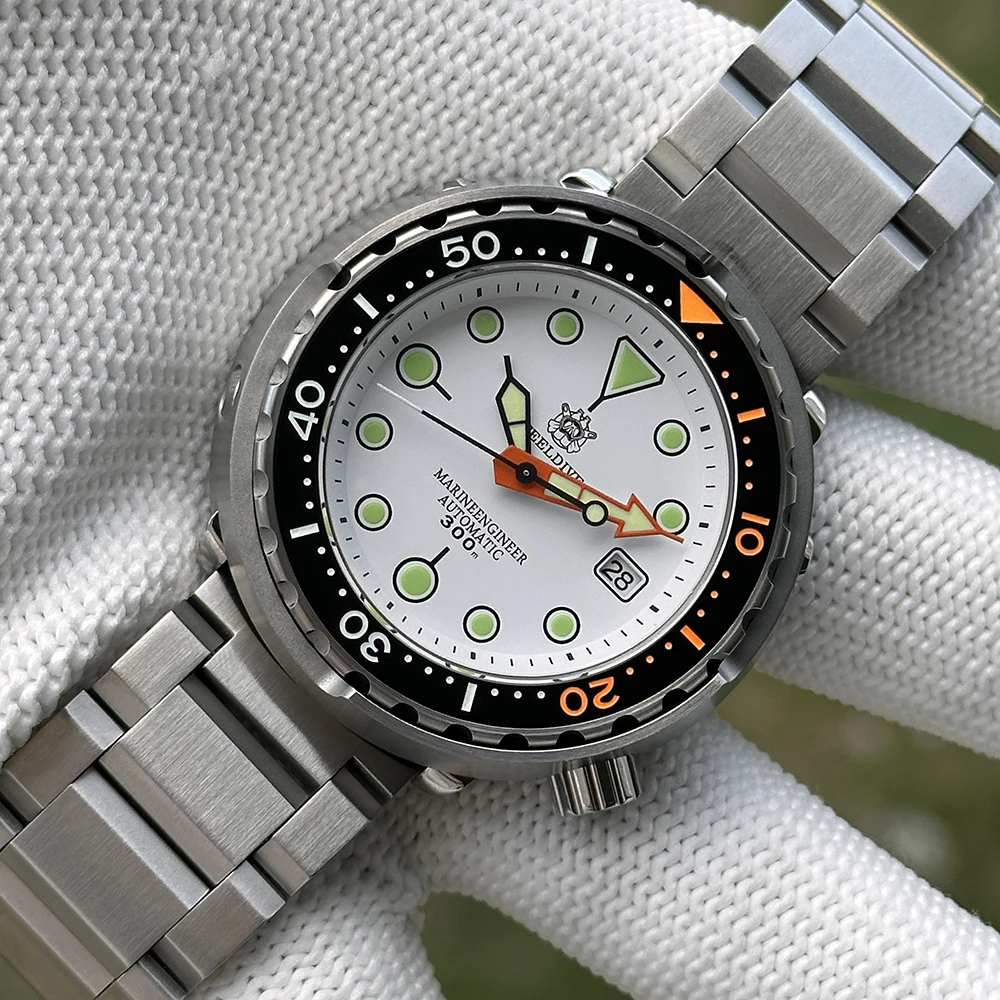 2025 Tuna Can Classic Watch For Men STEELDIVE SD1975C Super Luminous Ceramic Bezel 300M Waterproof NH35 Movement Dive Wristwatch