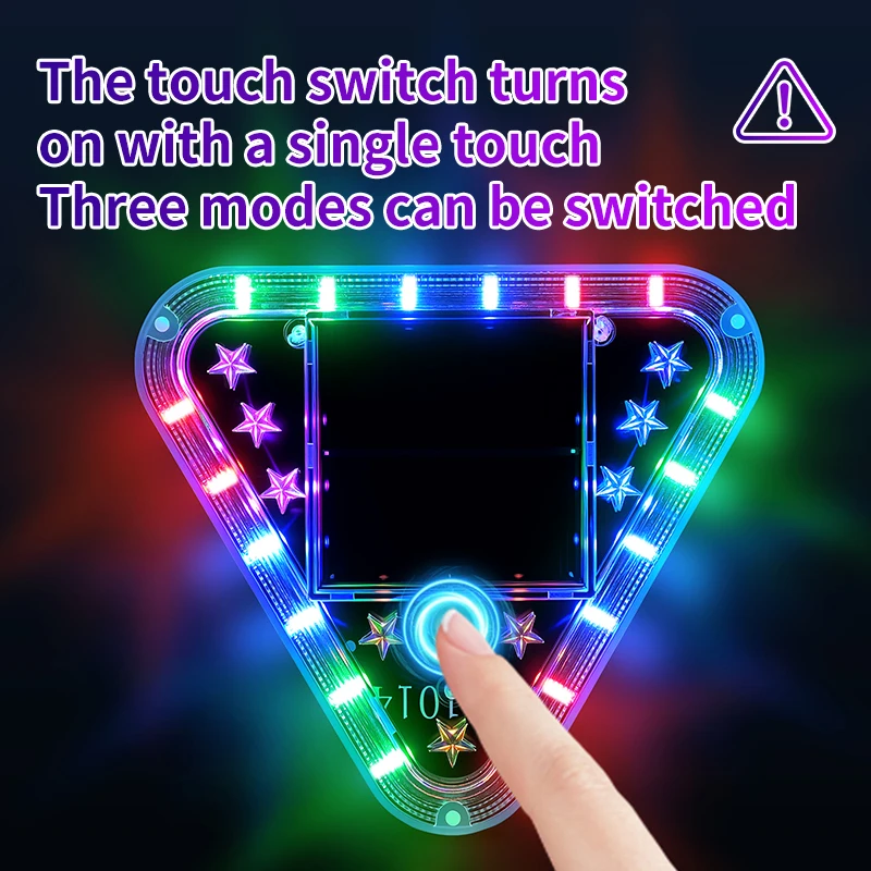 Truck rear end collision prevention solar warning flashing light LED car tail light wiring free warning flashing light