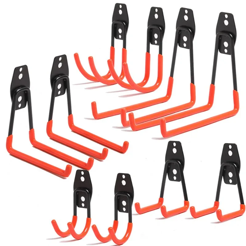 AliExpress NONE 1/10PC Heavy Duty Metal Hook Garage Organizer Wall Mount Bicycle Hanger Hooks Anti-slip Storage Hook Garage Storage Tool