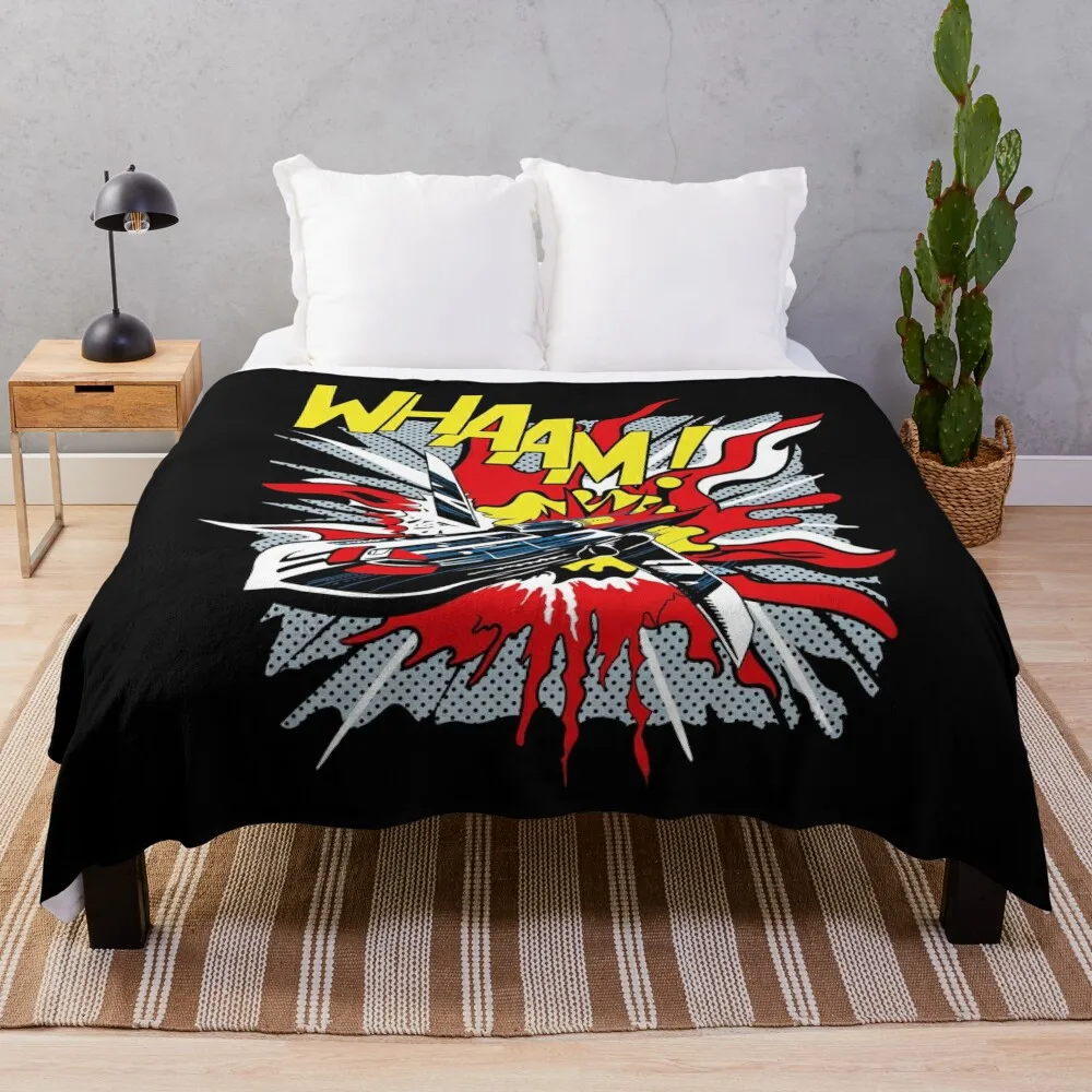 Lichtenstein Whaam Blackbird Jet Xavier  Throw Blanket Designers Bed covers Summer Blankets