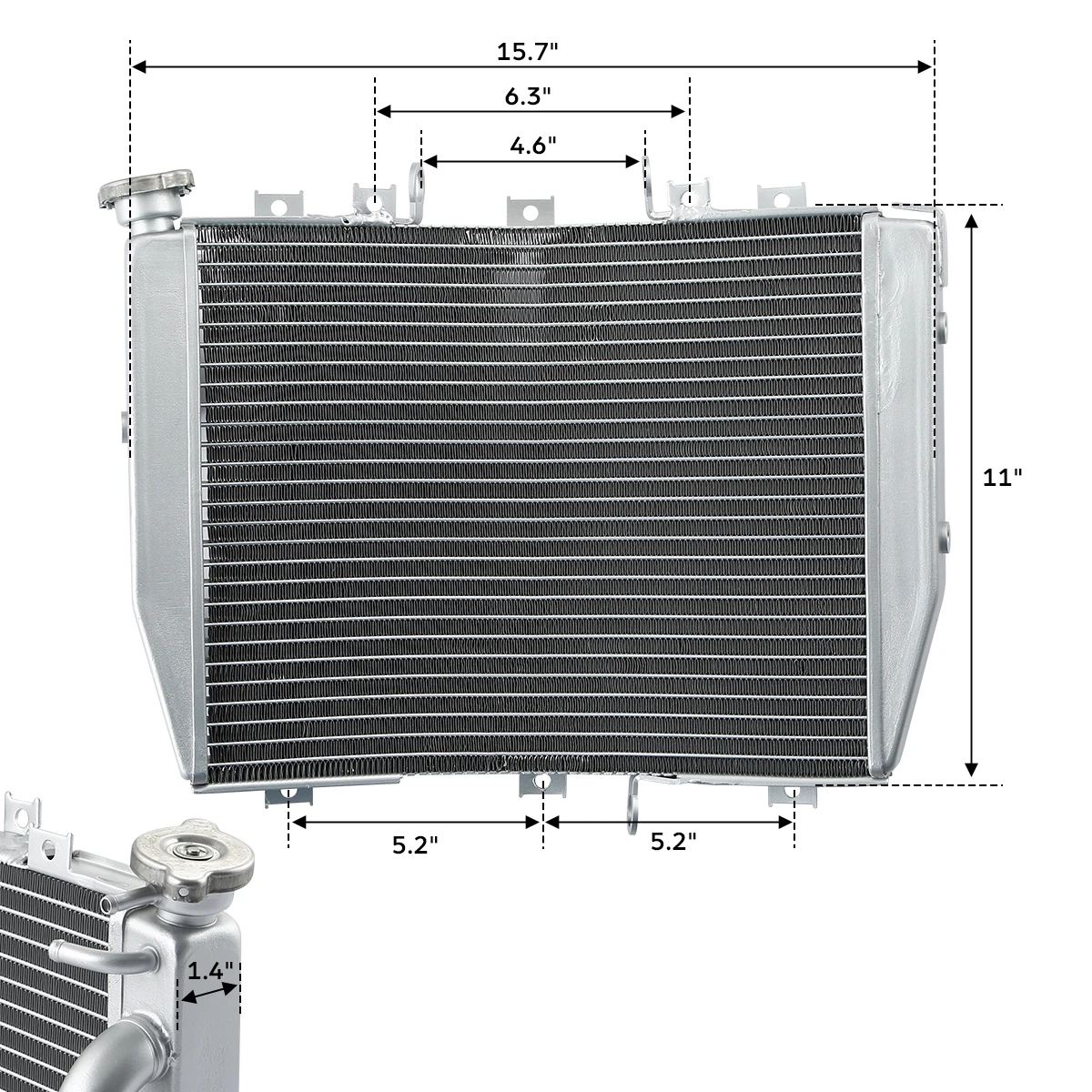 Motorcycle Aluminum Engine Radiator Cooler System Fit For Kawasaki Ninja ZX10R ZX-10R 2004-2005 zx 10r