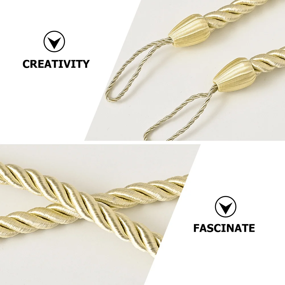 4 pçs cortina de janela holdback corda prático sala de jantar banheiro decorativo amarrando acessórios