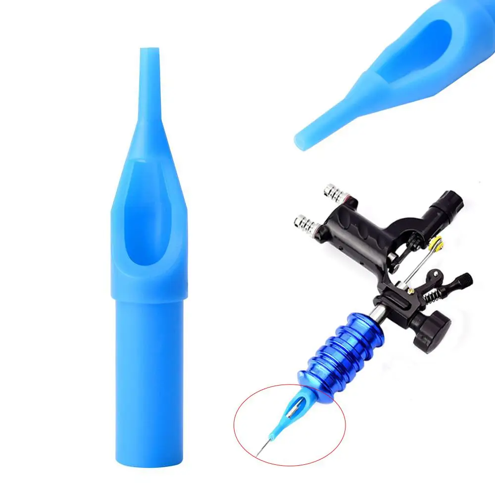 2/5PCS Mixed Sterile 5/9R Tattoo Nozzle  Tattoo Blue Machine Tip Needle Kit Plastic Tattoo Tube Cup Body Art Supplies Tattoo