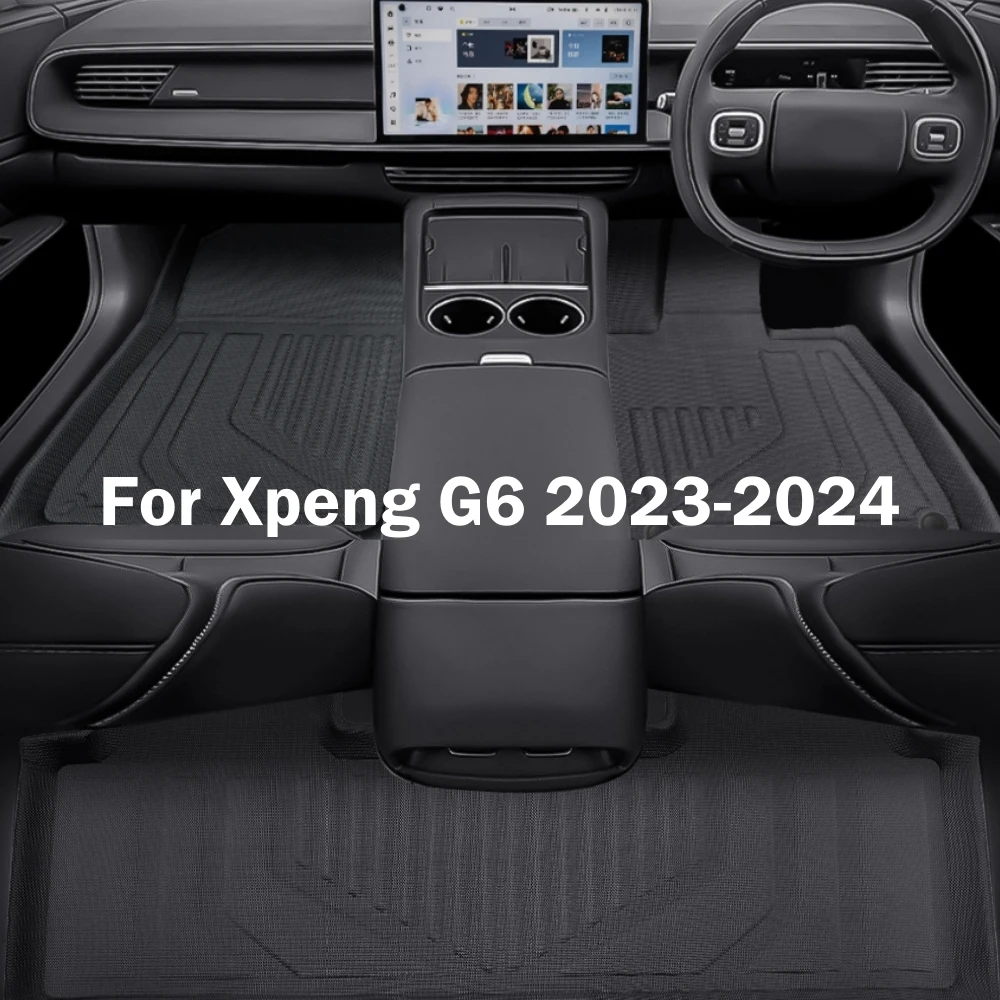 For Xpeng G6 RHD 2023 2024 3D XPE Floor Mats Trunk Mat Backrest Protection Pad Right Hand Drive