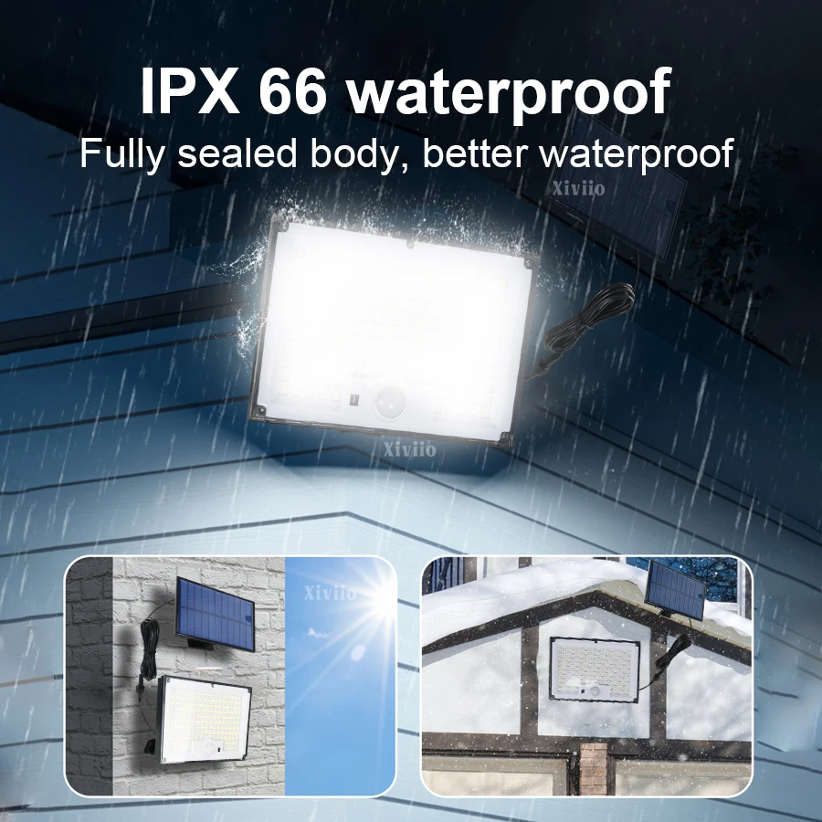 172LED Solar Light for Outdoor 8m Motion Sensor 178LED Wall Lamp Waterproof Split Solar Flood Light Yard Patio Garden Solar Lamp