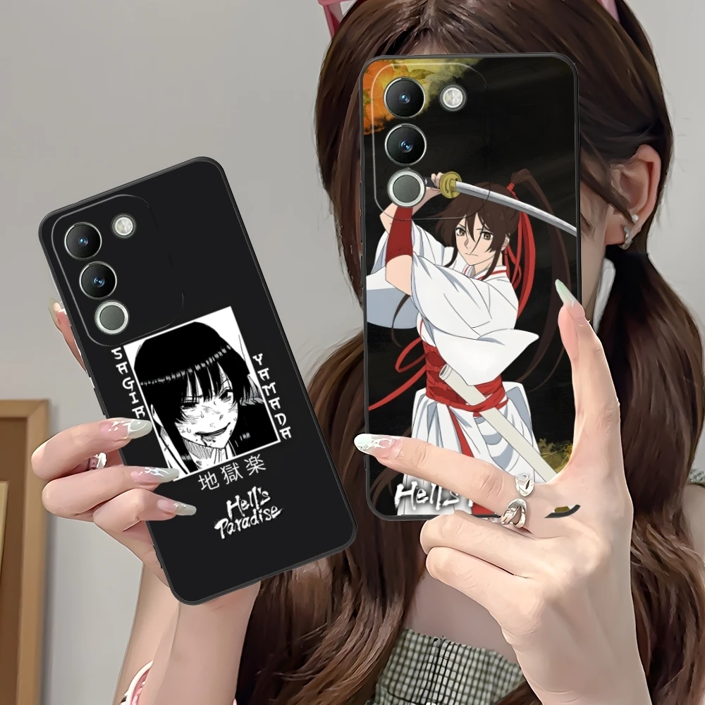 Jigokuraku Yamada Sagiri Mobile Phone Case for VIVO Y95 Y93 Y31 Y20 V19 V17 V15 Pro X60 NEX Black Soft Phone Cover Shell