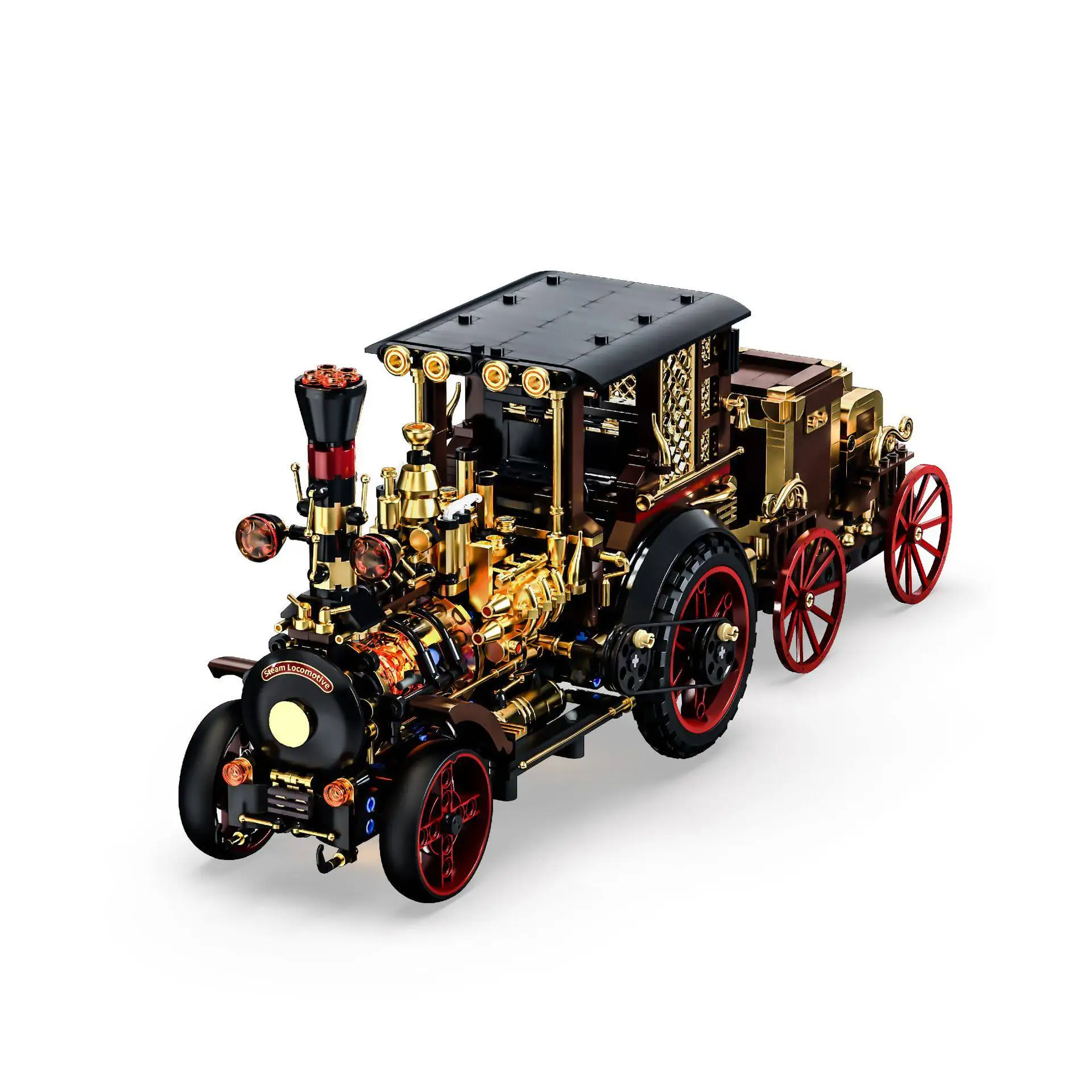 

1331PCS Retro Mechanical Steam Train Building Blocks STEM Educational DIY Assembly Model Creative Toy Gift For Boys