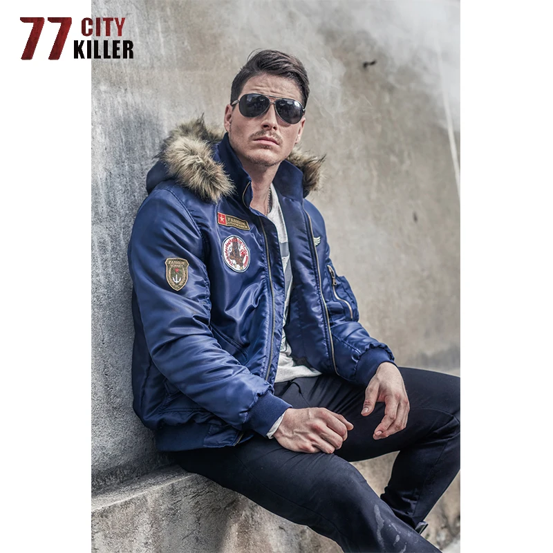 77City Killer Winter Military Jacket Men Thick Windbreaker Air Force Flight Jacket Tactical Hooded Mens Jacket Jaqueta masculina