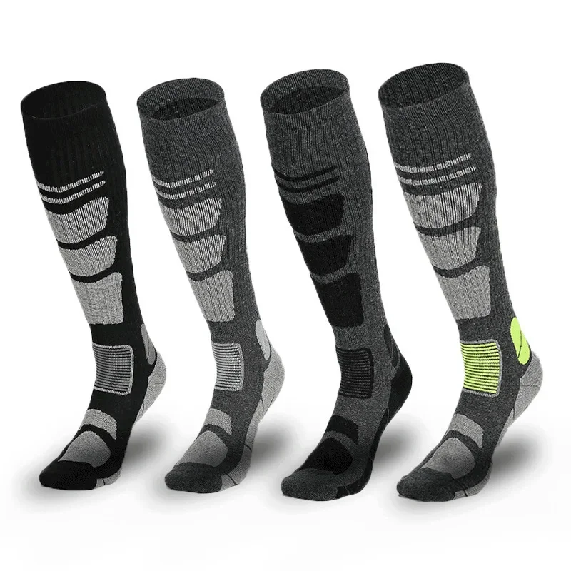 

2 Pairs Merino Wool Ski Socks Winter Thermal Sports Snowboard Cycling Hiking Skiing Stockings Men Women Boot Sock