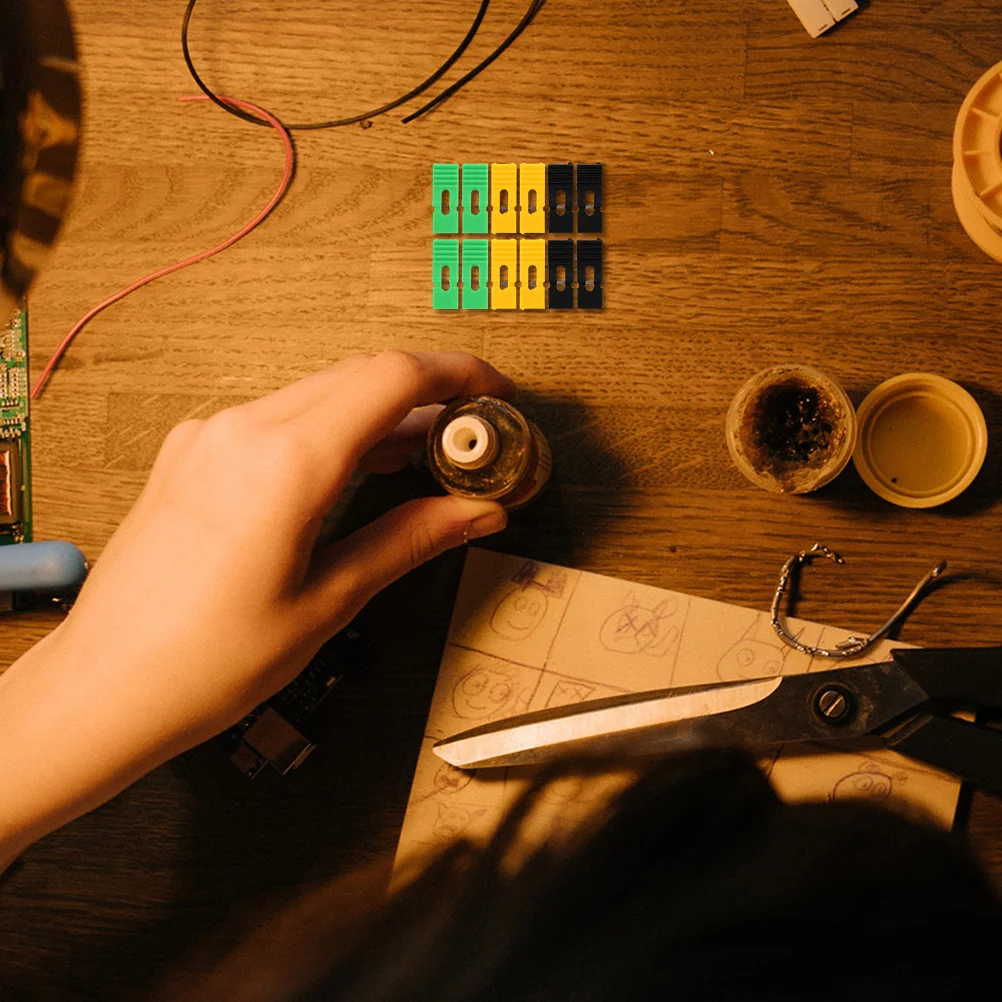 

30Pcs Short Block Jumper Caps 54Mm Green Yellow for Pin Header Jumper Connectors DIY Electronics Repair Shunt Cap