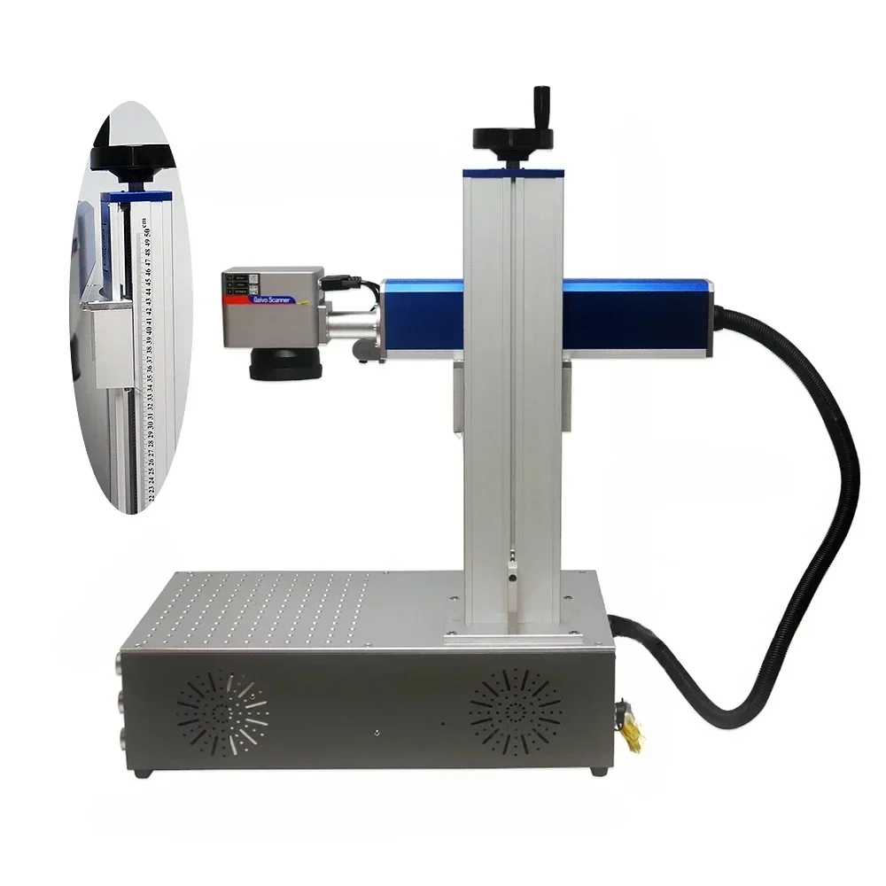 Raycus For 100W 50W 30W 20W Fiber Laser Metal Marking with Rotary Axis Optional 300MM Lens for Gold Steel Jewelry Cutting