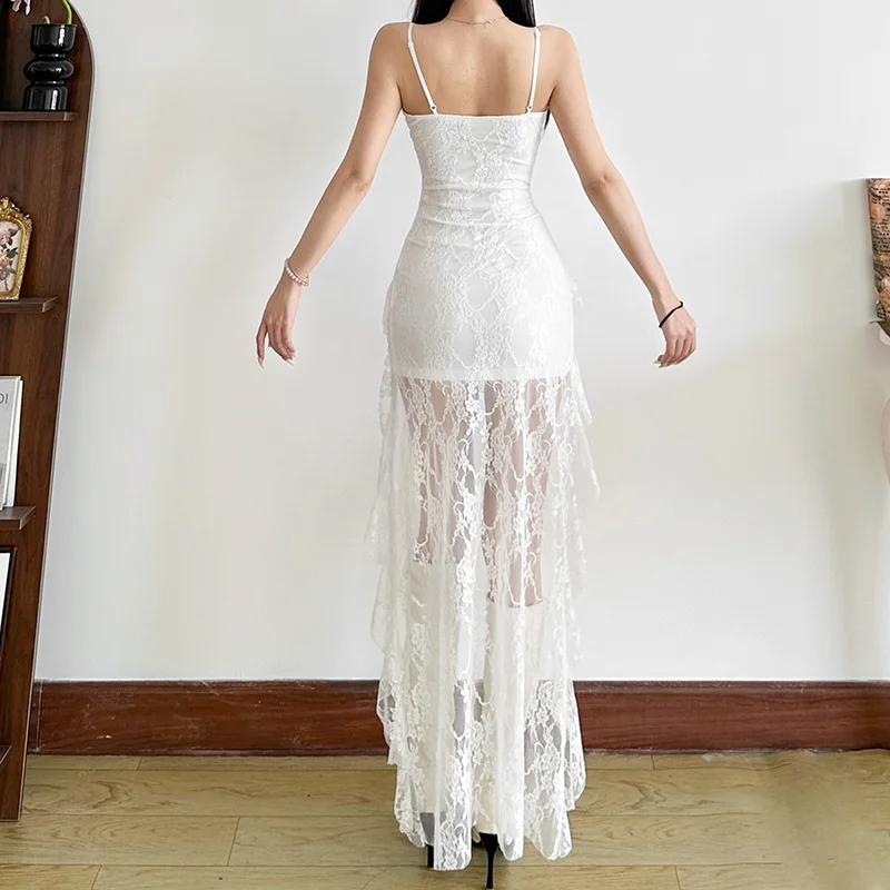 Wiosenna nowa damska sukienka w jednolitym kolorze, slim fit, z wysokim stanem, modna sukienka bez rękawów z dekoltem w kształcie litery V