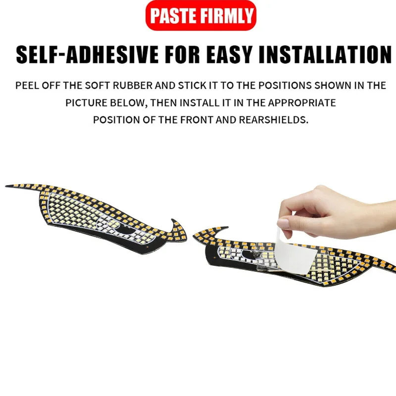 جديد الشيطان العين سيارة LED ضوء الزخرفية تعديل Kazilan كبير العين ضوء شخصية الديكور 11 طرق USB #3